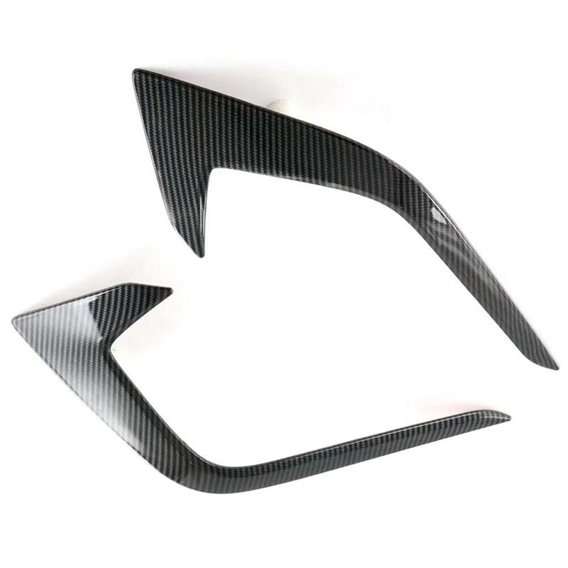 For Honda Civic 11th Gen -  Front/Rear Fog Light Lamp Eyelid Protect Cover Trim ABS Carbon Fiber