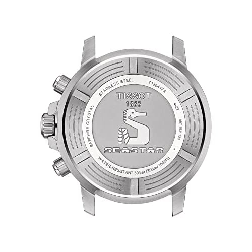 Tissot Seastar 1000 Chronograph Watch with Bracelet, Officially Imported, Men's, Blue Dial, T1204171104103