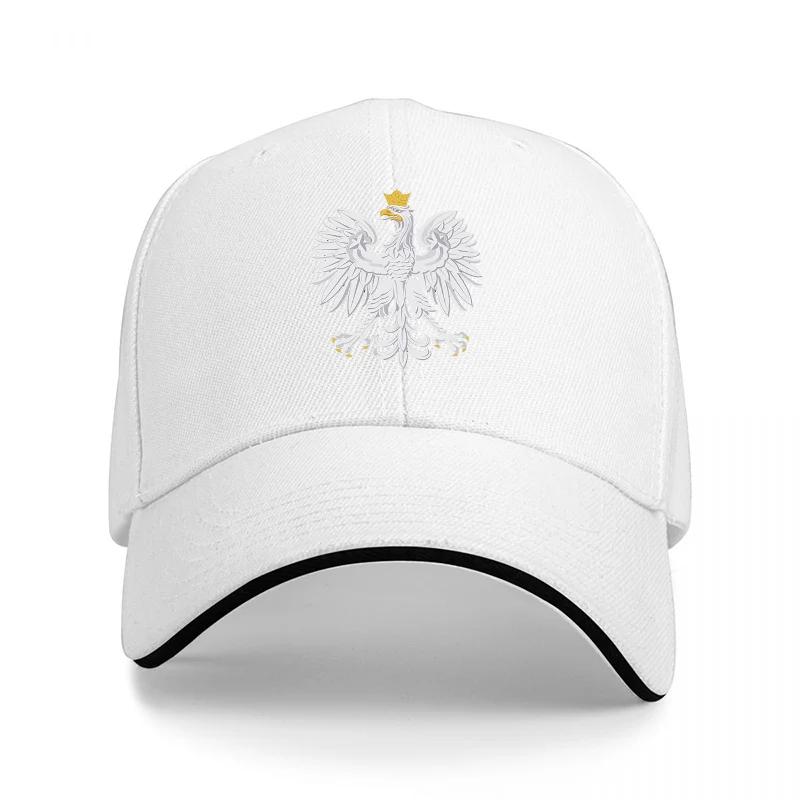 Poland White Eagle Embroidered Baseball Cap Black Adjustable Hat National Symbol Design Classic Fit Outdoor Wear