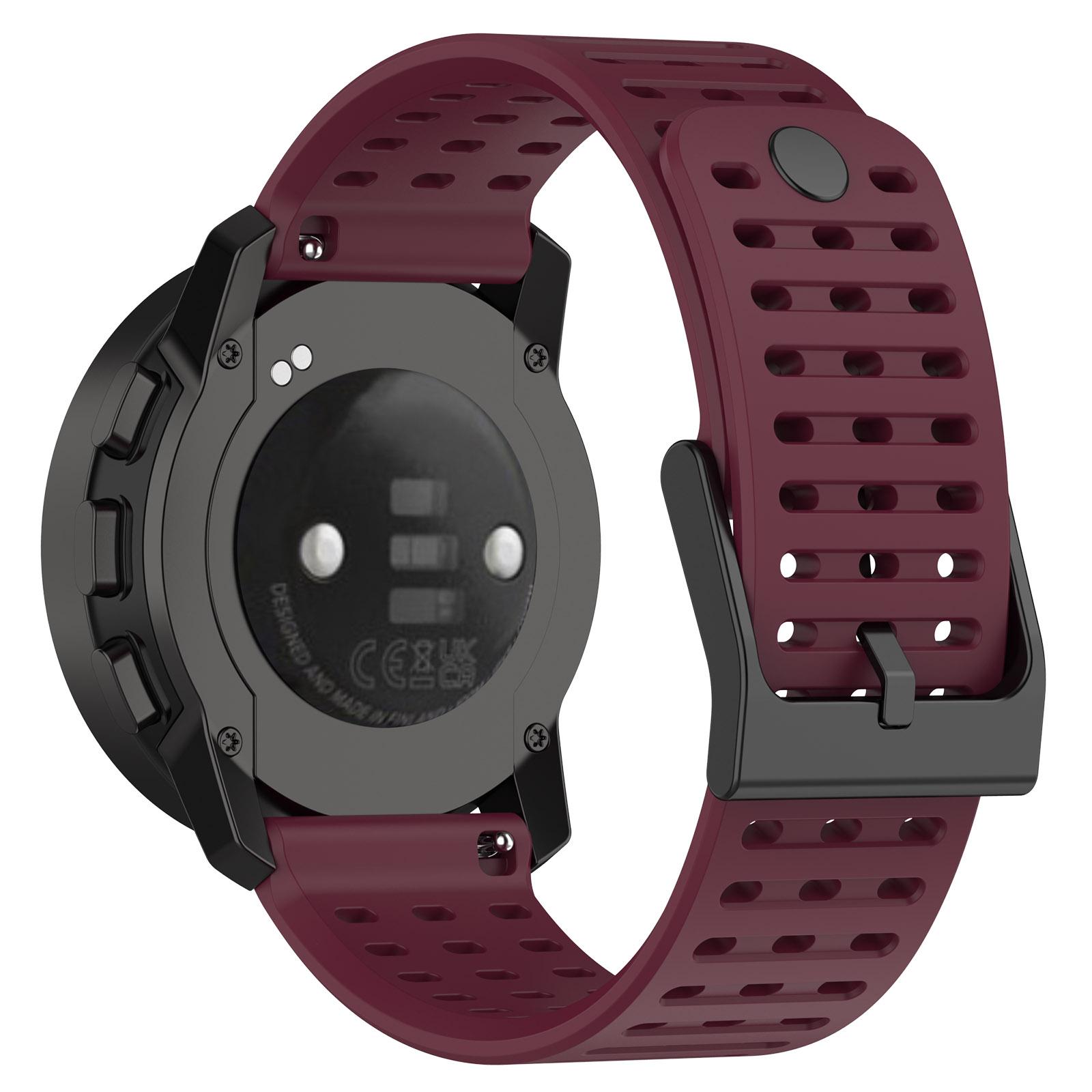 

Sport Strap for Suunto Vertical/9 Peak Pro/9 Peak/5 Peak,22mm Silicone Watch Bands Wine Red