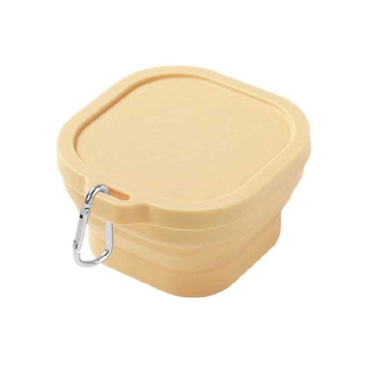 

Adjustable Silicones Meal Box Foldable For Backpacks Purse Lunch Bags Freezers Safe And Nontoxic Materials жёлтый