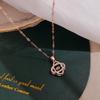 **Lively Women's Necklace: Titanium Steel & Gold-Plated Copper Clavicle Chain**