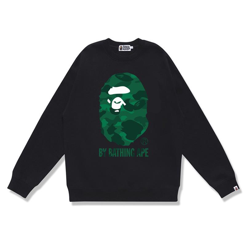 Herrtröja med lång ärm, boktryck och frotté - Höst/Vinter Casual Pullover Trendig Topp