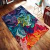 3D Colorful Printed Rugs Oil Painting Print Contemporary Rug Salon Decor Non Slip Modern Rug Different Color Rug Colorful Rug