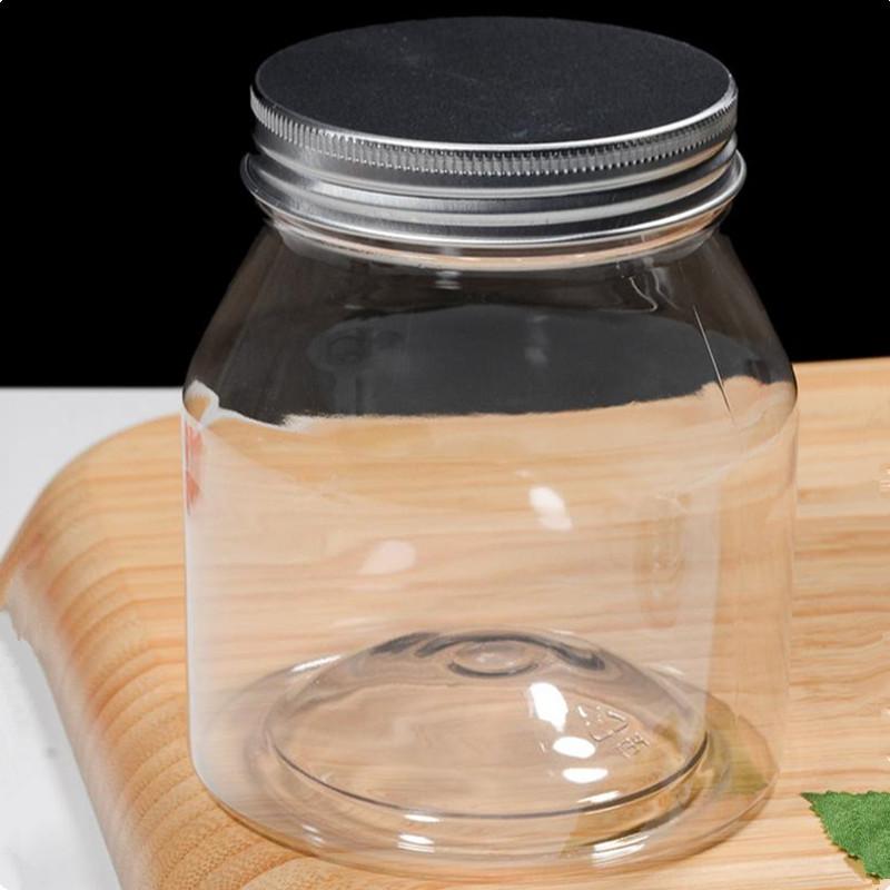 900 ml durchsichtige Vorratsgläser mit weiter Öffnung für Tierfutter, luftdichte Deckel für Nüsse, Süßigkeiten, Snacks, Speisekammer-Organisation