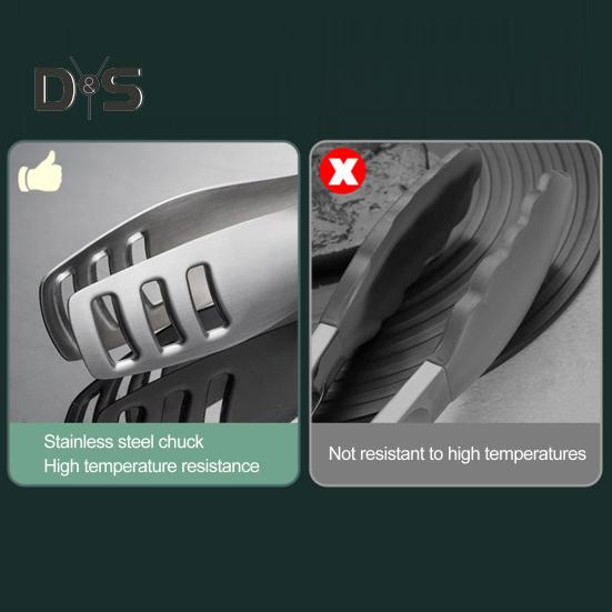 304 Food Clip Gravity Auto Open Zavřít Dutá Dlouhá rukojeť Proti opaření Multifunkční Steak Svorka na servírování chleba Kleště na grilování Kuchyňské potřeby na grilování