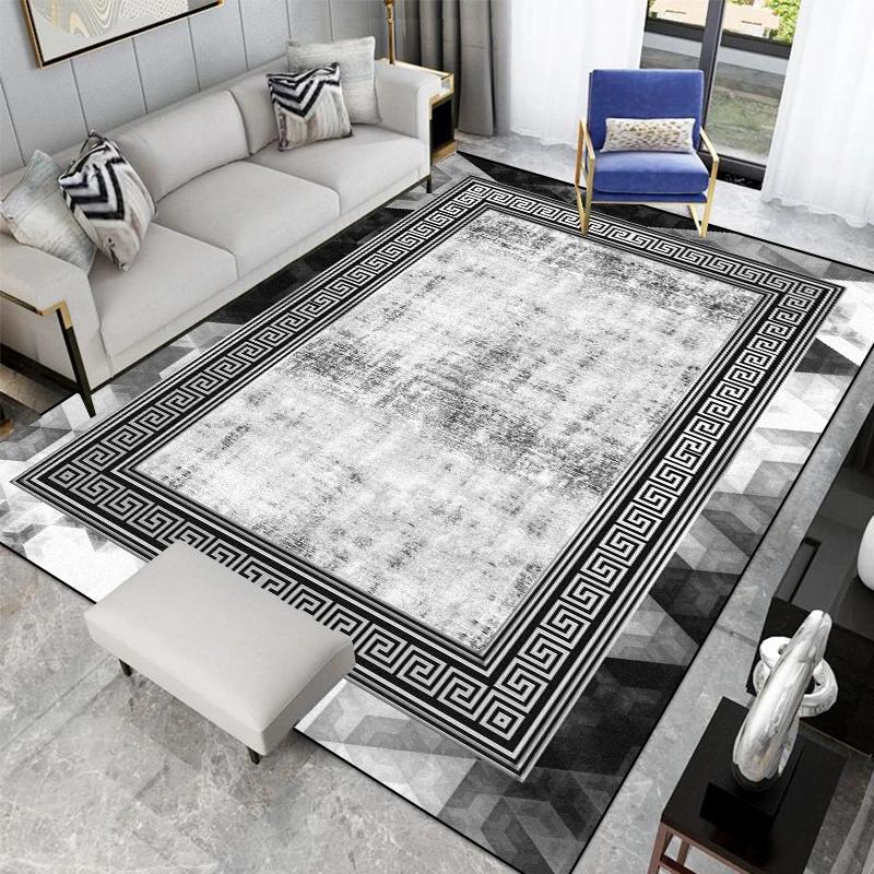Living Room Decoration Abstract Carpets Modern Home Soft Rugs Hall Sofa Light Luxury Floor Mat Room Decor Cloakroom Large Carpet