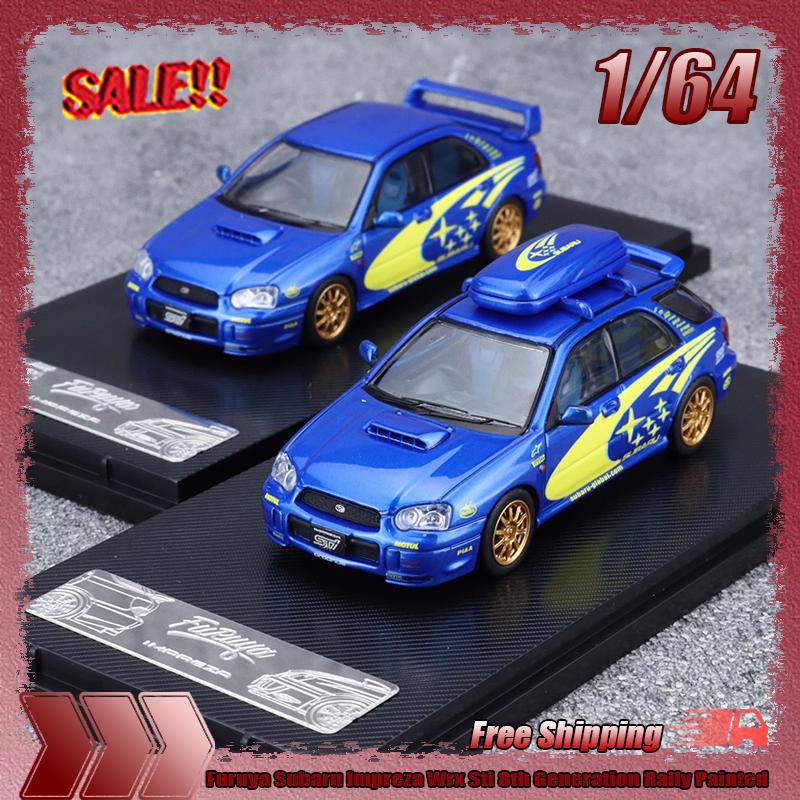 In Stock Furuya 1:64 Subaru Impreza Wrx Sti 8th Generation Rally Painted Series Alloy Miniature Car Models Custom Toys Gifts