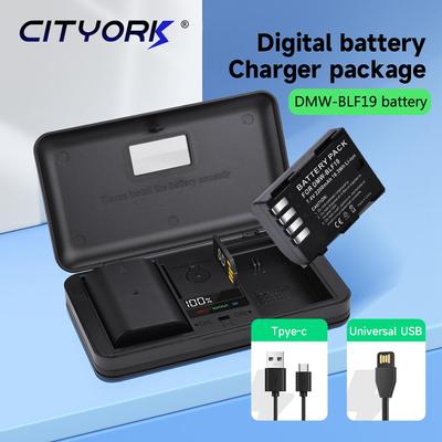 DMW BLF19 DMW-BLF19E Dmw Blf19 Camera Battery BLF19 BLF19E + Storage Box LCD Dual Charger For Panasonic Lumix GH3 GH4 GH5 G9GK