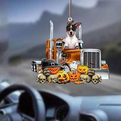 Halloween Pumpkin Car Home Pendant Auto Interior Decoration Hanging Ornament Rearview Mirror