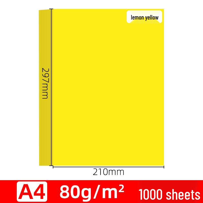 Tangerine A4 Color Paper: 70g Cardstock for Office & Handmade Origami, Gold.