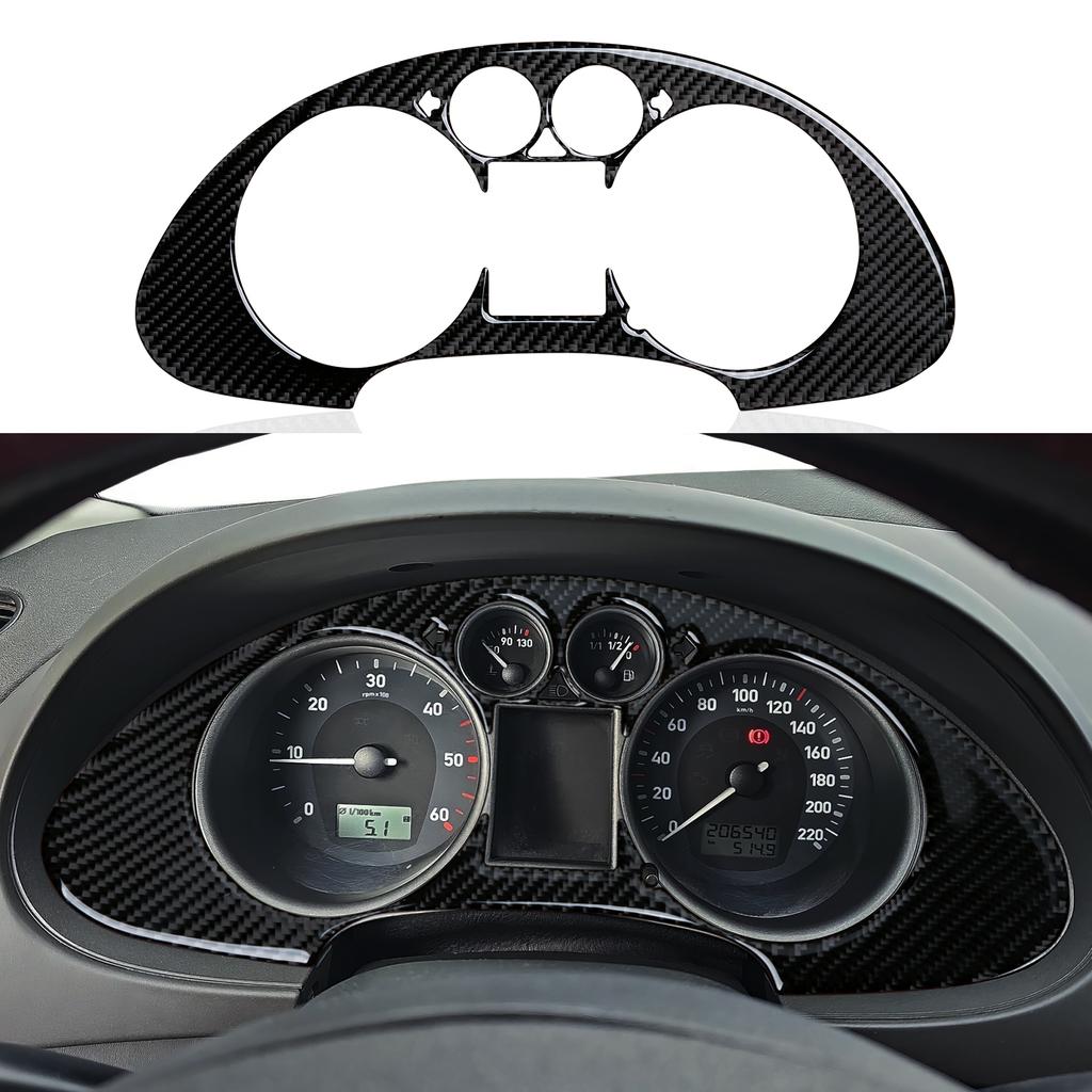 YJTX6 Für SEAT Cordoba Ibiza 6L (2002-2009) Auto Schaltknauf Abdeckung Verkleidung Kohlefaser Innenraum Aufkleber. Armaturenbrett Geschwindigkeitsanzeige Panel