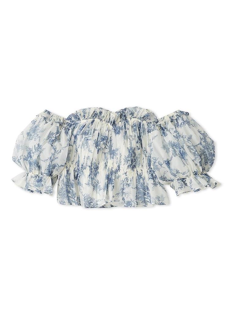 Snidel FLOWER Gathered Blouse SWFB251168 Women's Off-the-Shoulder