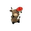 Resin Cow Statue Adorable Animal Sculpture Ornament Crafts Highland Yak Sign Figurine  Patio