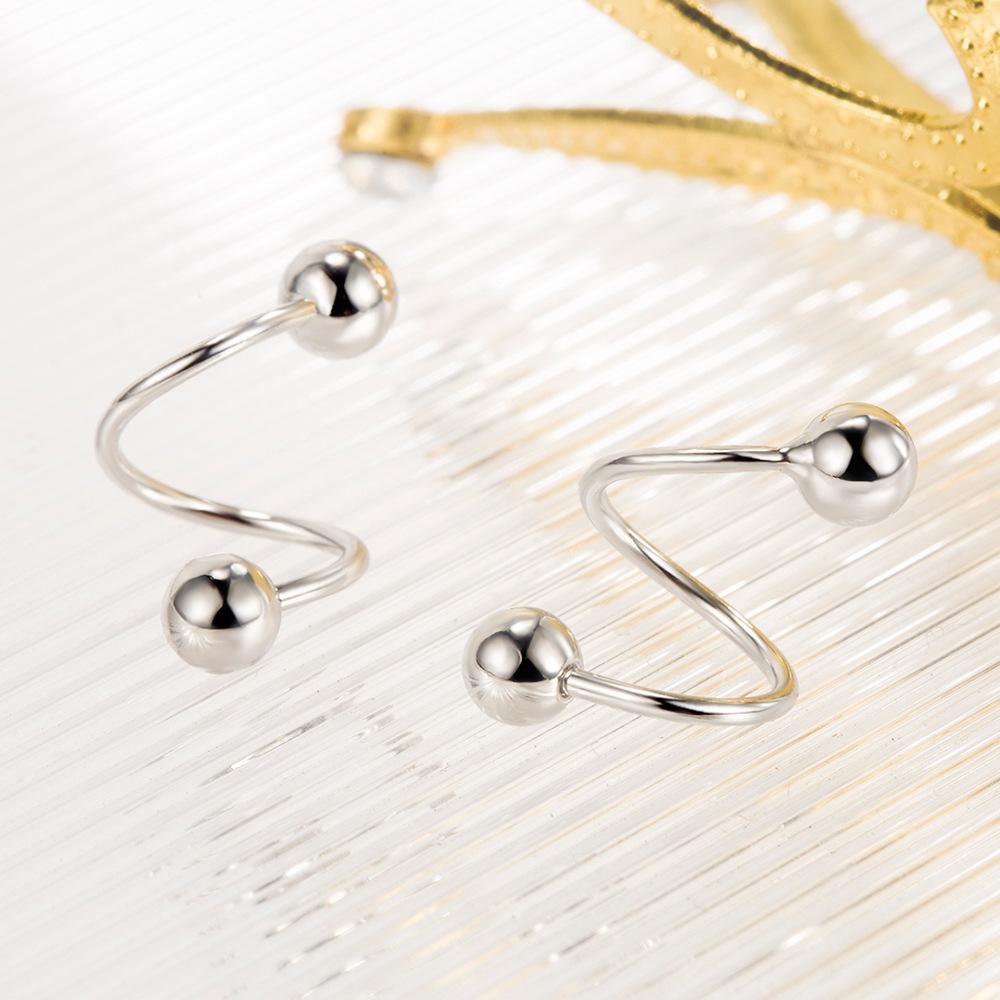 Spring Stud Earrings for Women Simple Personality Ear Bone Stud Niche Design High-Grade Elegant Heart Earrings
