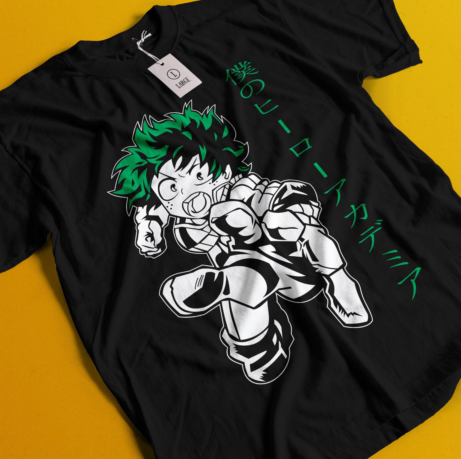 

Deku T-Shirt Mens Womens Tees Top My Hero Academia Bakugo Katsuki Tee Anime Midoriya Dabi Shoto Shirt S