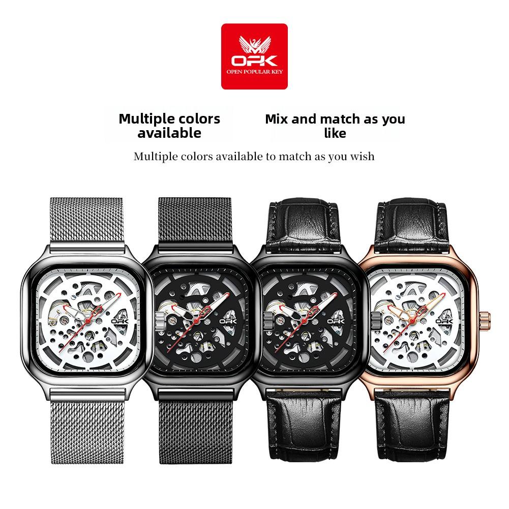 OPK Brand Watch Personality Classic Personality Square Dial Mechanical Watch Men Watch Men