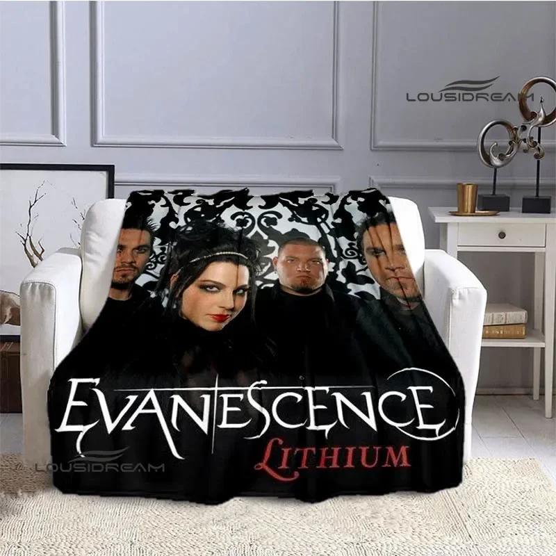 EvaneScence Band Retro Printed Blanket Fashion Warm Blankets Flannel Blanket Bed Linings Home Travel Blankets Birthday Gift