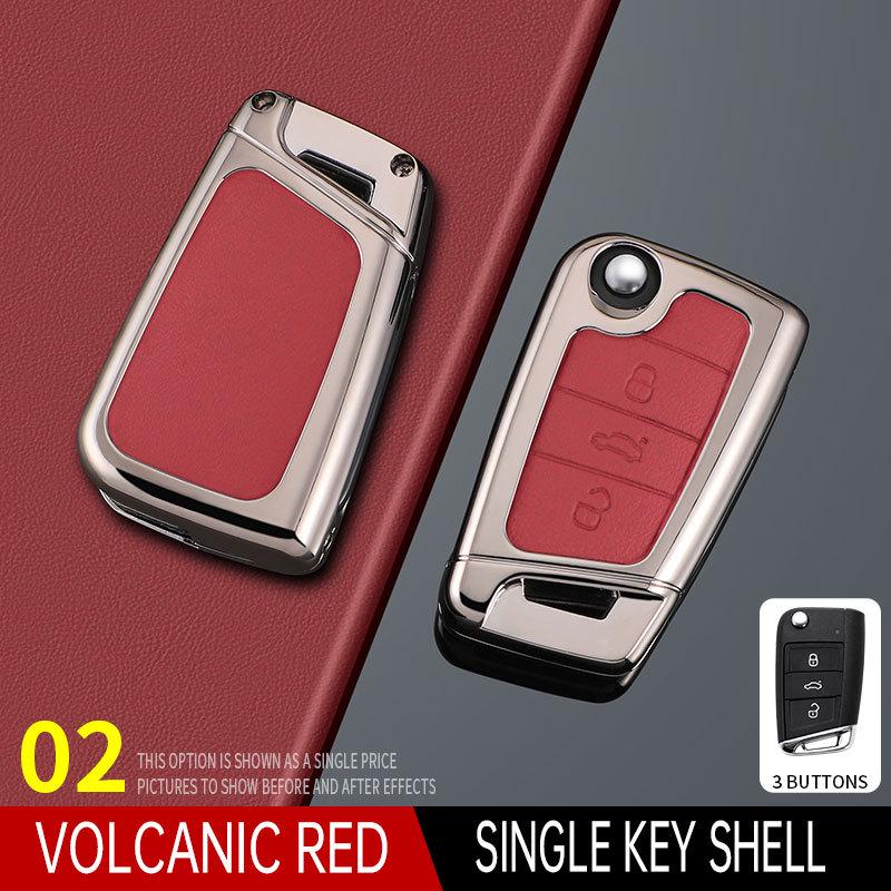 Volkswagen Lavida Key Cover (2023-2025) - Fresh design, full-coverage leather, perfect for men.