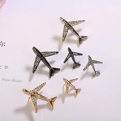Broche moteur d'avion en métal rétro personnalisée, petit accessoire boucle pin d'angle de col de chemise de costume pour homme