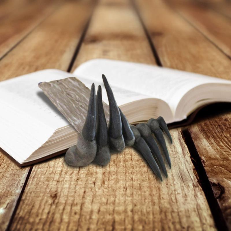Halloween Claw Bookmark Resin Hand Sculpture Desk Decor Ornament Spooky Gothic Gift