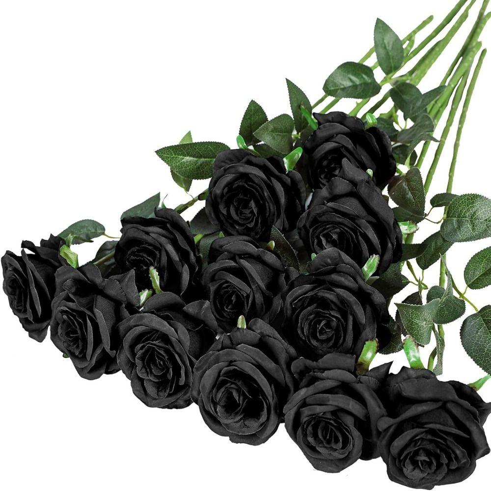 DIY Floral Arrangment Artificial Silk Flowers Fake Roses Bouquet for 1PC Wedding Home Party