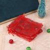 100 Christmas Drawstring Drawstring Mesh Bags Snowflake Organza Holiday Storage Decoration Wedding Gift Ornament Candy Bags