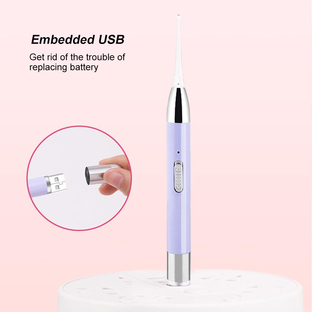 LED Light Ear Pick USB Rechargeable Ear Wax Removal Nose Clean Clip Baby Adults Ear Nose Clean Tweezers Remover Set