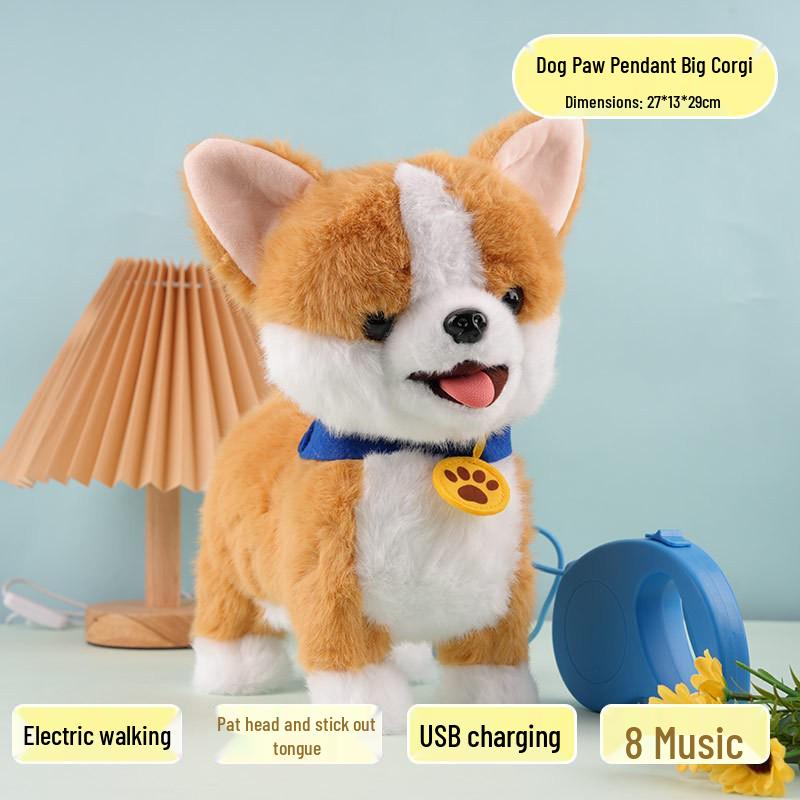 Electronic Puppy Toy: Interactive Walking, Barking, and Singing Pet with Leash