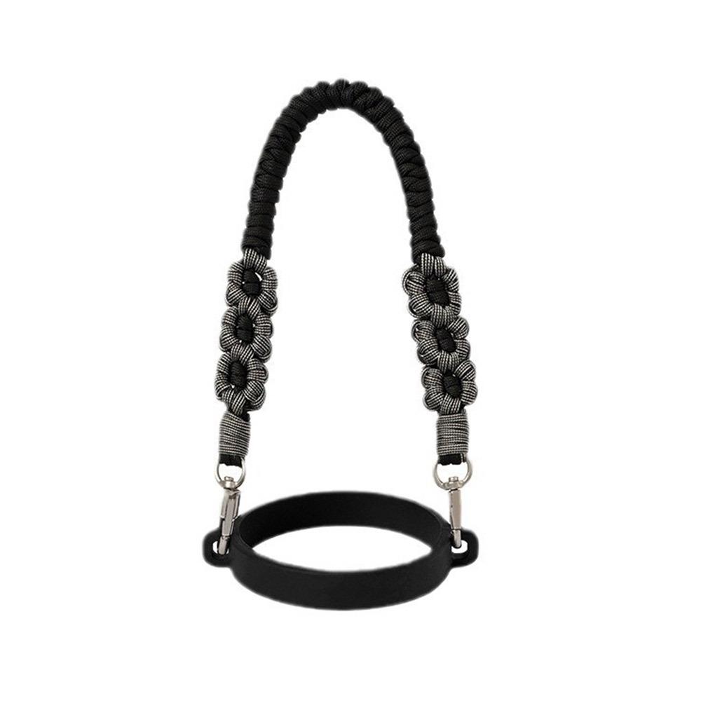 Handwoven Water Bottle Handle Strap Daisy Flower with Adjustable Hand Strap Water Cup Hanging Rope Macrame Water Bottle Holder