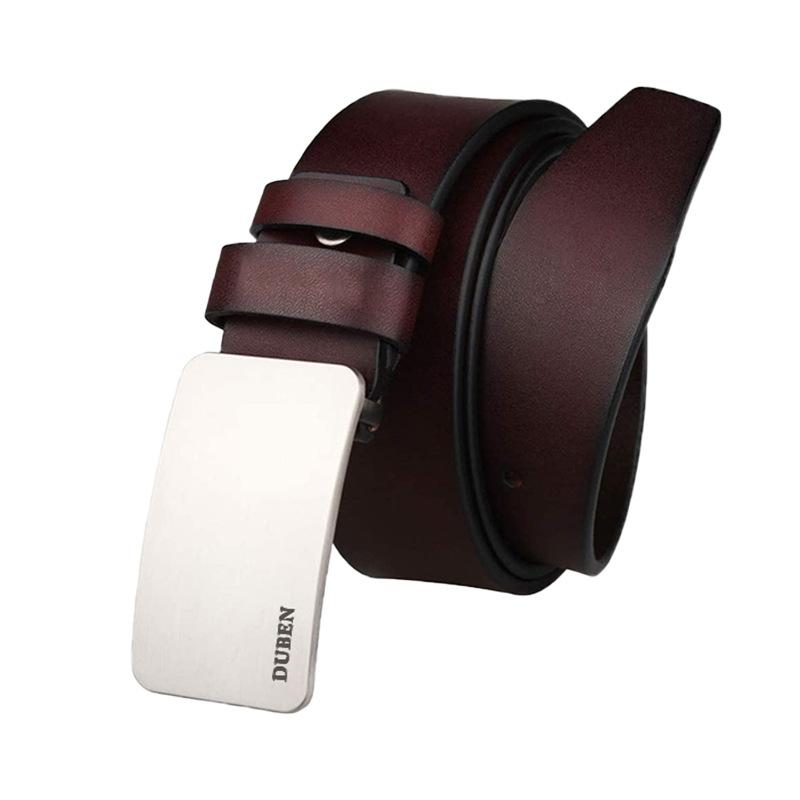 Глубинный Лазерный Мужской Кожаный Ремень Пряжка Ремень Мужской Кожаный Ремень Ремень коричневый