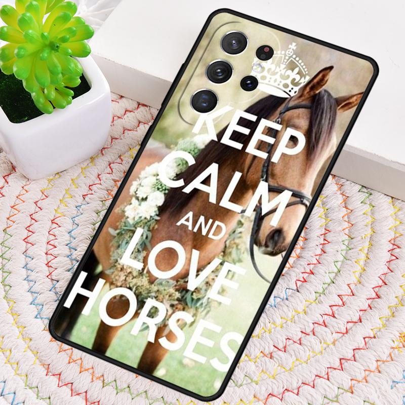 

Keep Calm and Ride On Love Pony Horses Phone Case For Samsung Galaxy note 10 pro S26 S25 S24 S23 S22 S21 Plus Ultra Cover Galaxy S26