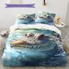 Cute Crocodile Pattern Bedding Home Decoration Birthday Gift (1 * Duvet Cover + 2 * Pillowcase, Without Core)