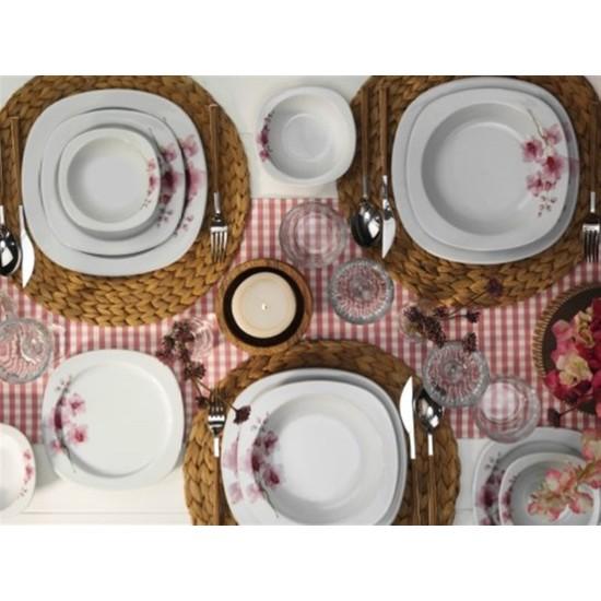 

Kütahya Фарфоровый декорированный квадратный столовый сервиз из 48 предметов