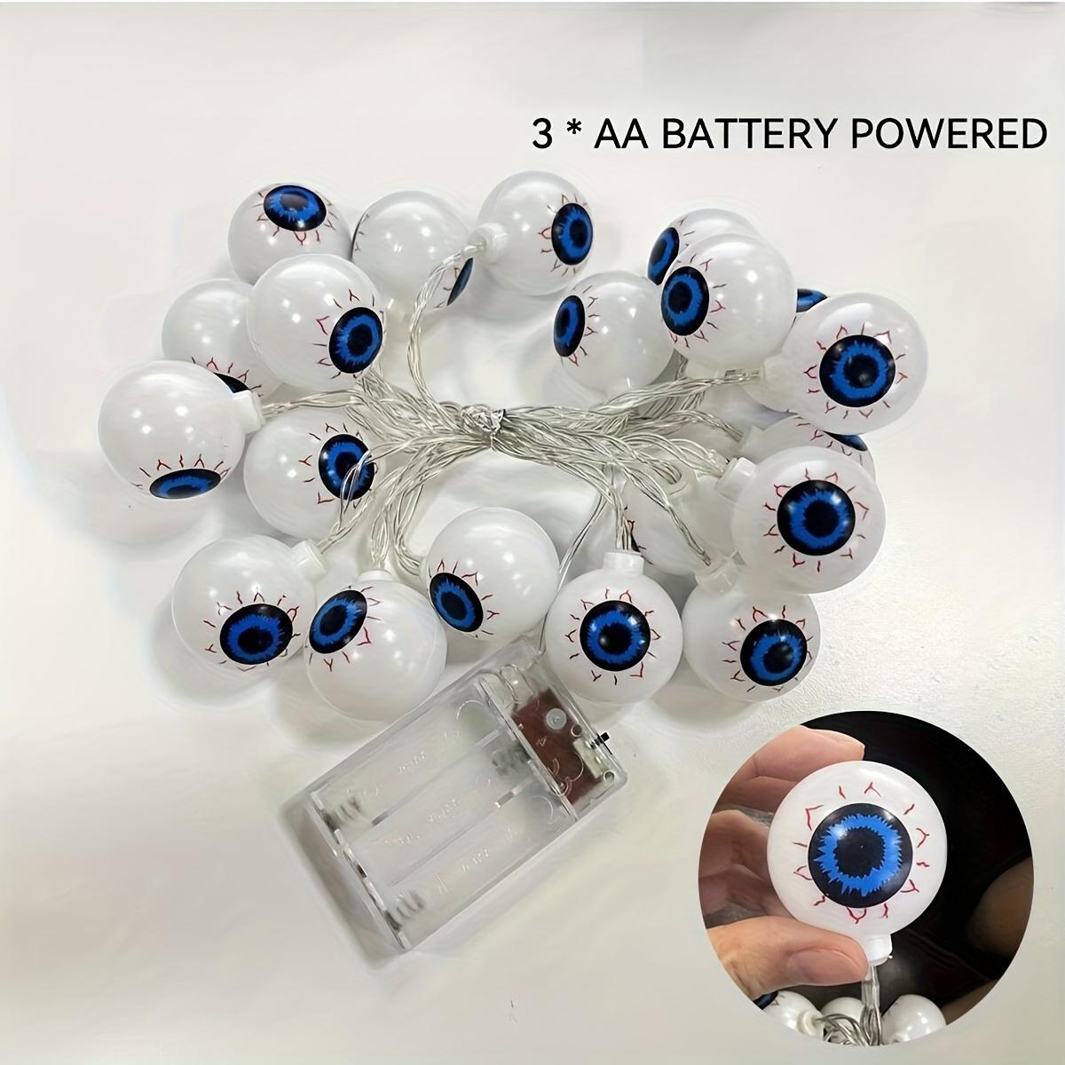 

Halloween Horror Eyeball LED Light String Battery Powered Festival Decorations Haunted House Props for Halloween Party Supplies 1.5m 10LEDs теплый белый