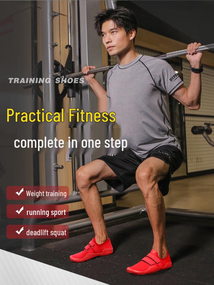 Non-Slip Barefoot Indoor Fitness and Yoga Shoes for Silent Aerobics, Cross-Training, Squats, and Deadlifts