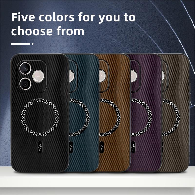 3D Leather Texture Wireless Charging ShockProof Magnetic Case For Honor 600 Lite Honor600Lite 5G Phone Cover
