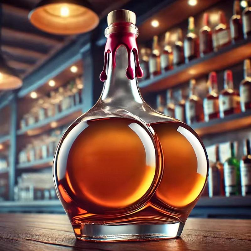 Creative Whiskey Bottle Decanter Realistic Novelty Glass Jug Liquor Bottle Whiskey Wine Brandy Scotchs Bourbon Vodka Decanter