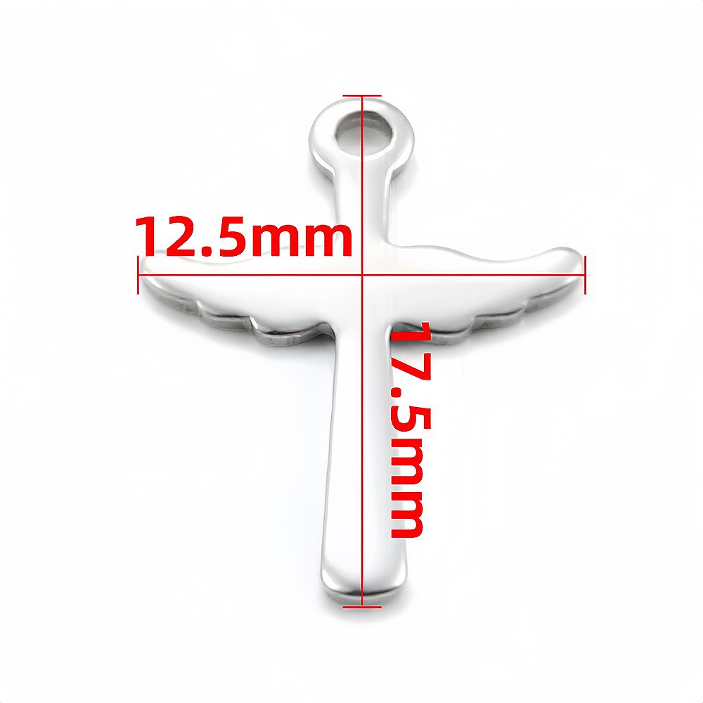 20pcs Stainless Steel Charm Cross Pendants for DIY Necklace Earrings Bracelet Jewelry Making Hip Hop Crosses Pendant Accessories