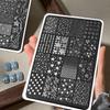 Star Moon Nail Stamping Plates Rectangle Shape Silicone Stamp Printing Template  Manicure Tools