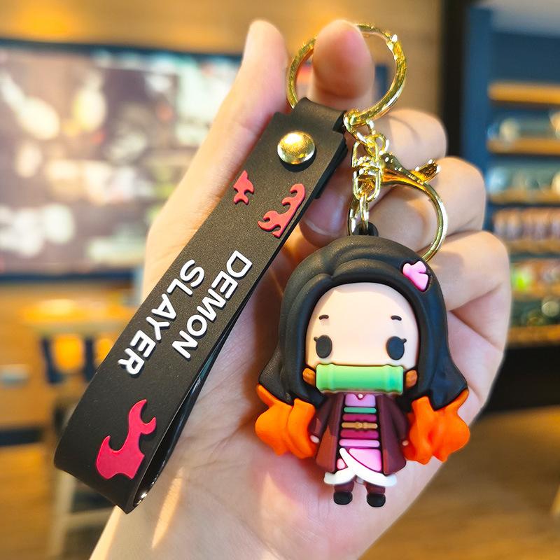 

Q-version Demon Slayer Keychain Cute Mitzuko Cartoon Key Schoolbag Doll Wholesale Y2k Fashion Toys Anime Cartoon Frind
