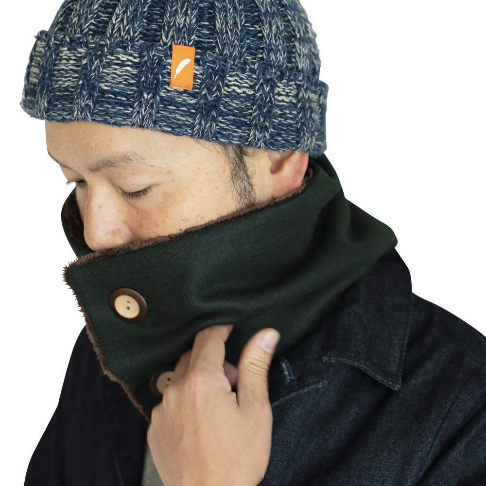 

Nakota Wool Twill Neck Warmer for Men and Cold Weather Size Khaki Women, Button-Up, Protection, Autumn/Winter, Motorcycle, Large, Detachable,