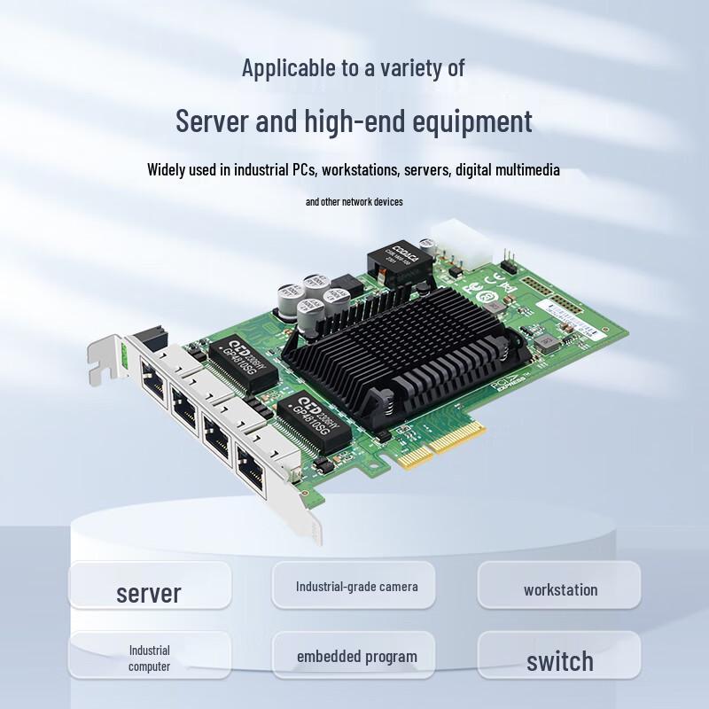 EB-LINK WX1860 PCIe X4 Gigabit 4-Port PoE Network Card