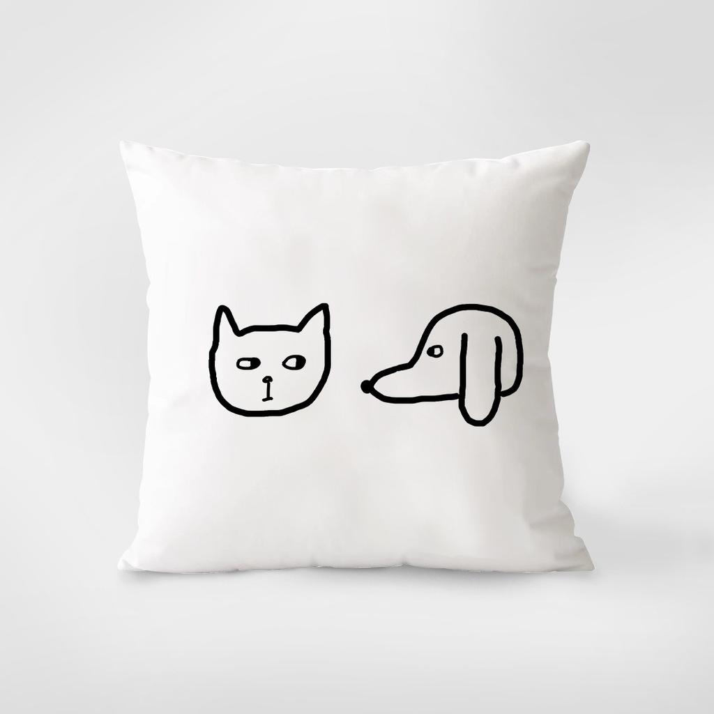 Black and White Animal Lines Pillowcase Interior Decoration Office Living Room Home Pillowcase