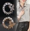 Korean Rhinestone Pearl Butterfly Brooch Anti-Exposure Pin