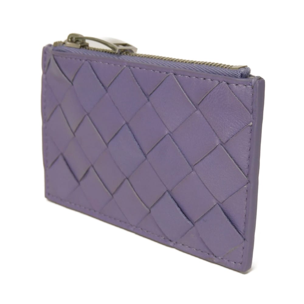 Used 11897 coin key holder 609315 7943 pastel purple RFID IC maxi intrecciato lavender unisex from Japan AUTHENTIC