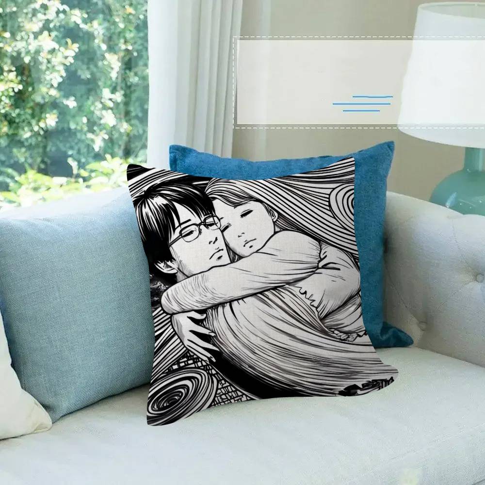 Japan Classic Anime JJunji Ito edit  Pillow Cushion Cover Pillowcase Living Room Sofa Home Decor Customized