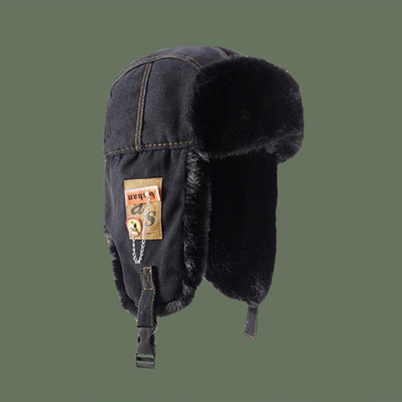 Thunderhead Cap Men's Fall and Winter Warm Cotton Cap Children's Mask Cap Plush Ear Protection Cycling Cap Europe and The United States