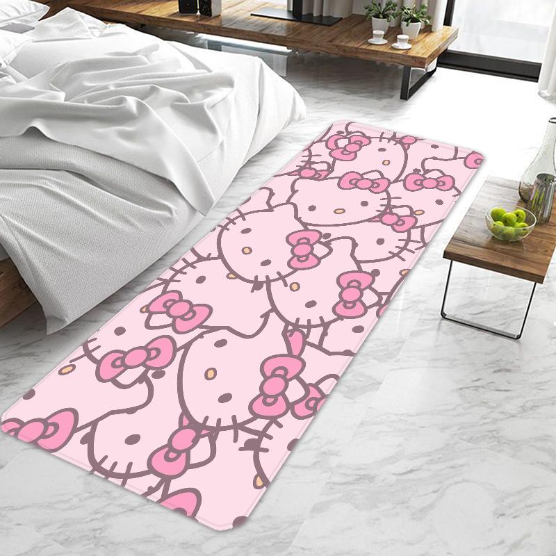 Cute Cartoon Hello Kitty Sanrio Door Mat Entrance Non-slip Washable Kitchen Carpet Living Room Hallway Rugs Bathroom Bath