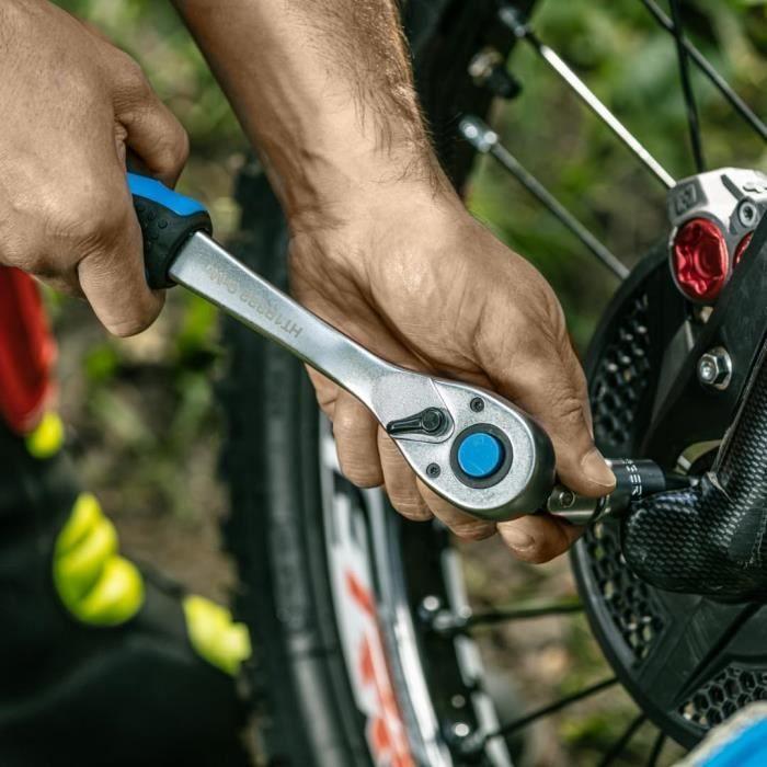 Boîte à Outils - HOGERT TECHNIK - HT1R462 - 38 Pièces - Acier S2 et Cr-V - Mécanisme à Cliquet 72 Dents